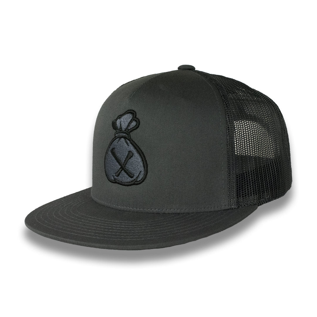 Money Bag (Dark Grey Mesh Snapback Hat)