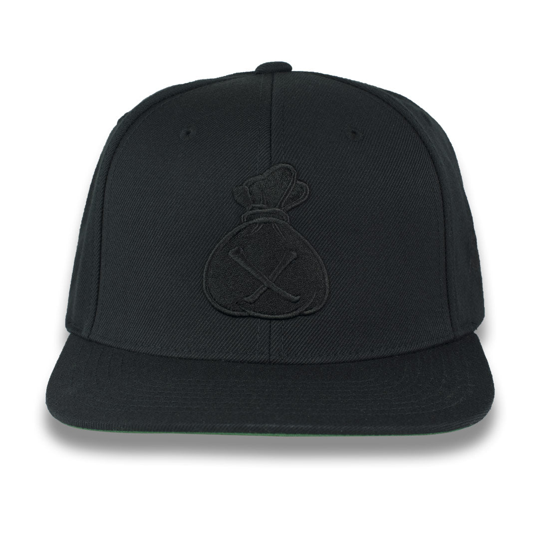 Money Bag (Black & Black Snapback Hat)