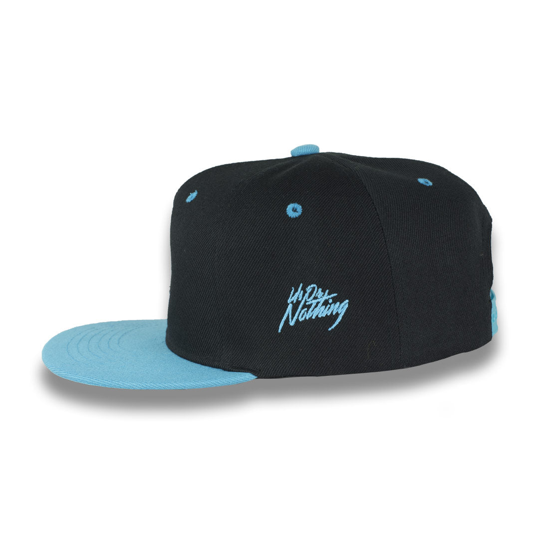 Money Bag (Black & Sky Blue Snapback Hat)