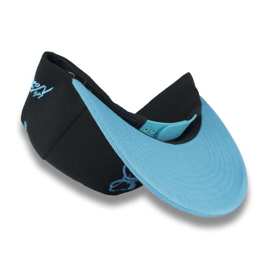 Money Bag (Black & Sky Blue Snapback Hat)