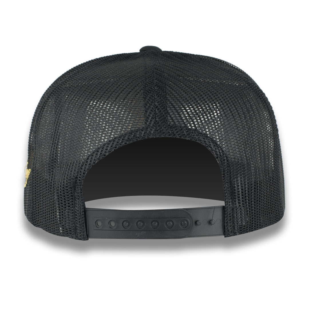 Money Bag (Black & Gold Mesh Snapback Hat)