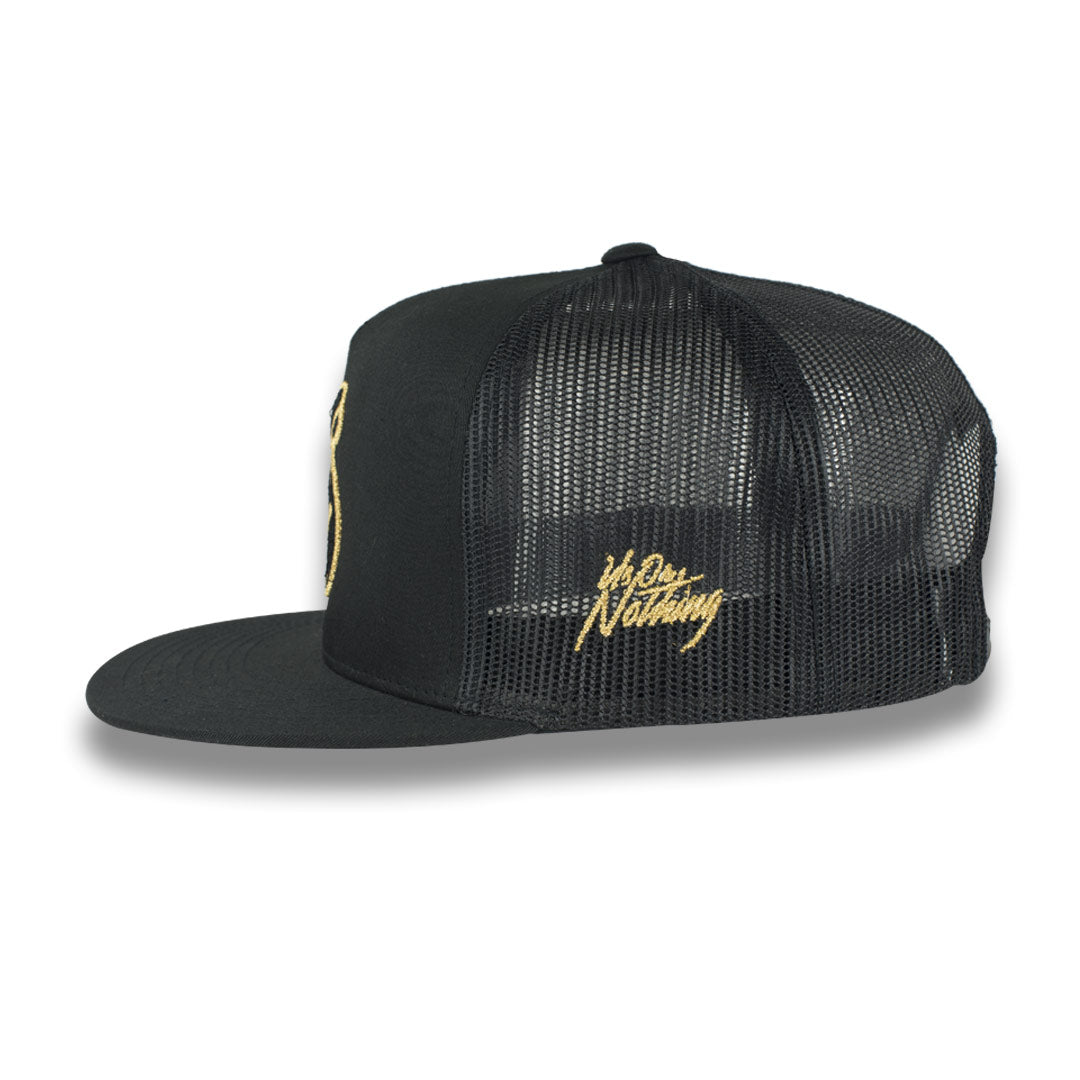 Money Bag (Black & Gold Mesh Snapback Hat)
