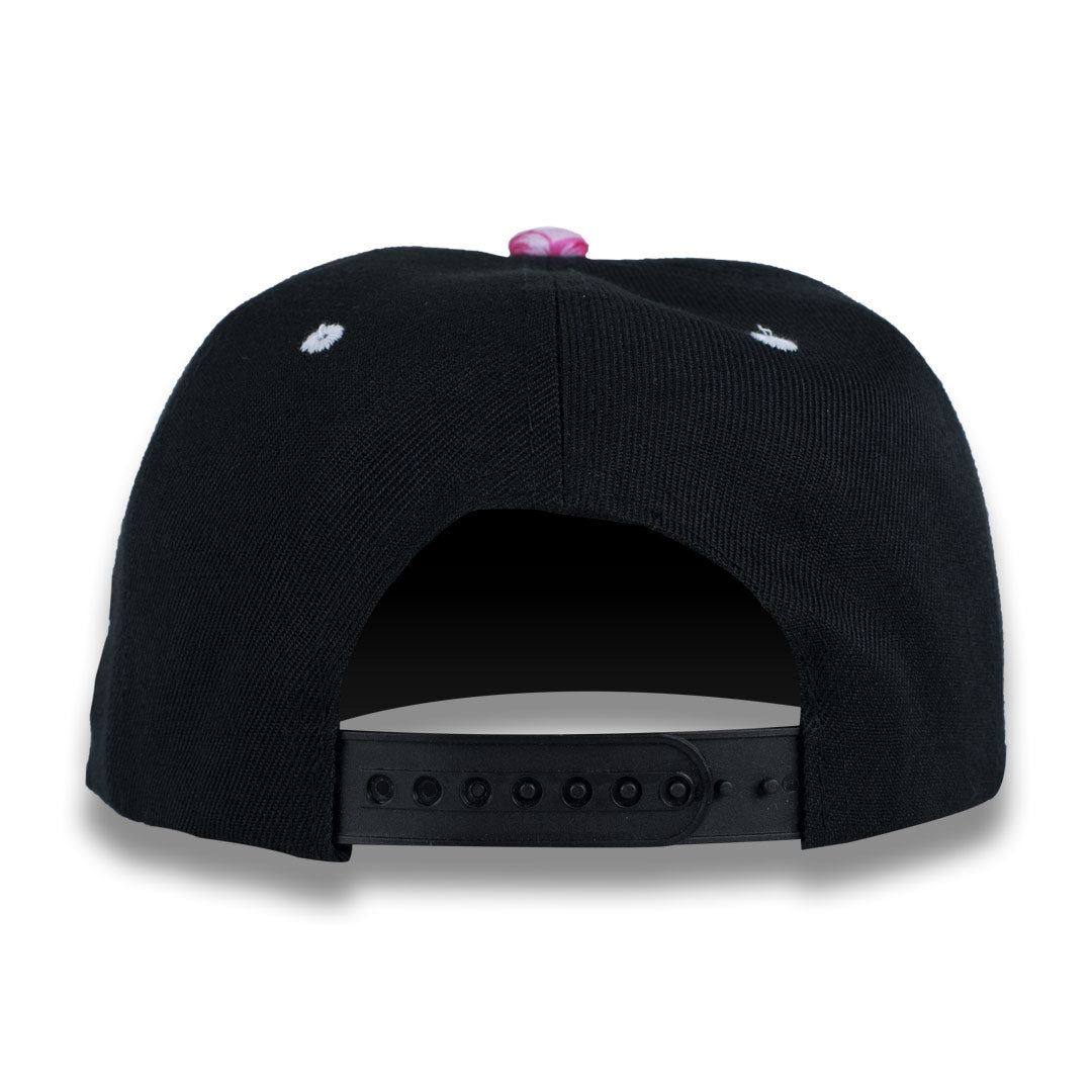 Money Bag (Black & White Pink Floral Snapback Hat)