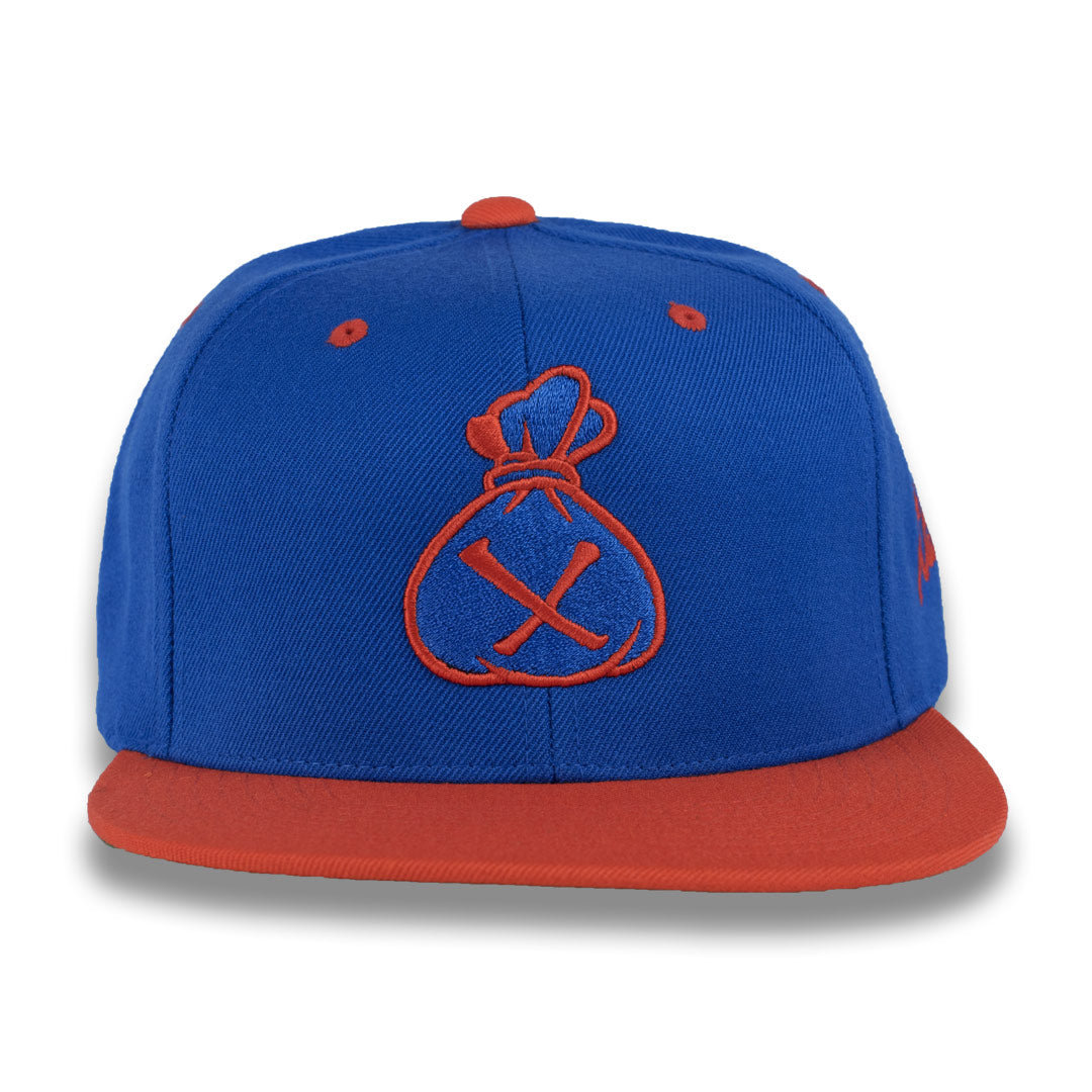 Money Bag (Blue & Orange Snapback Hat)