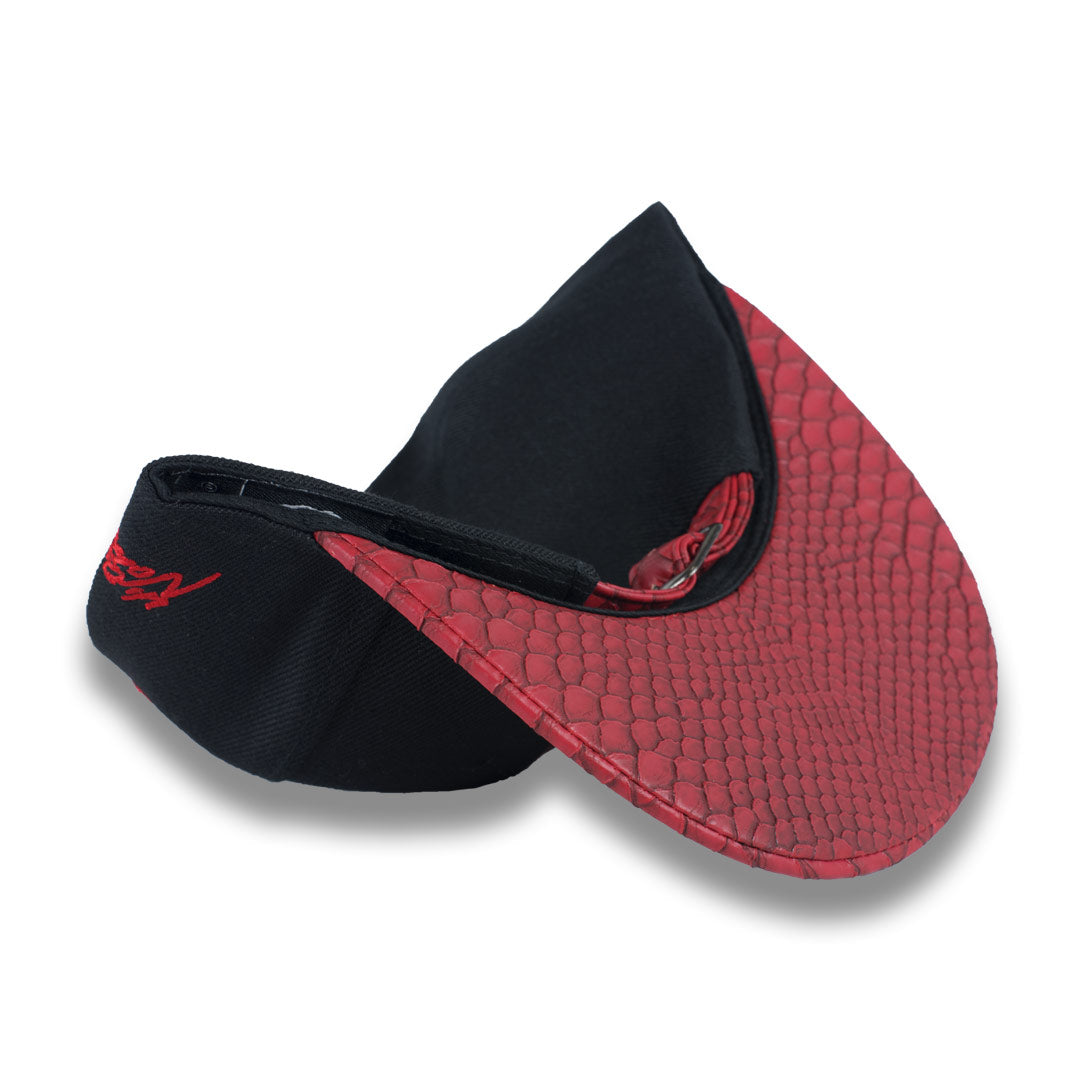 Money Bag (Black & Red Snake Brim Strapback Hat)