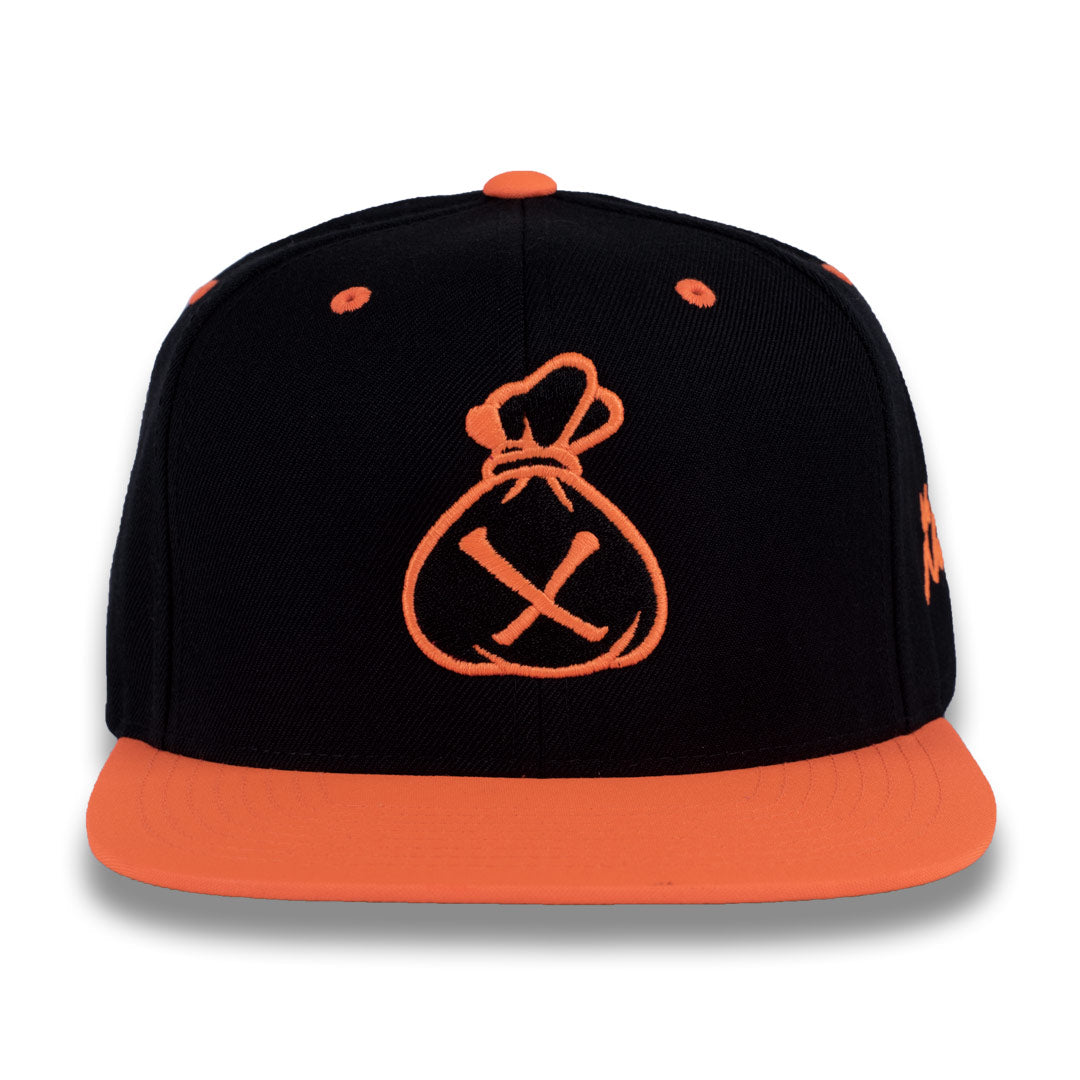 Money Bag (Black & Orange Snapback Hat)