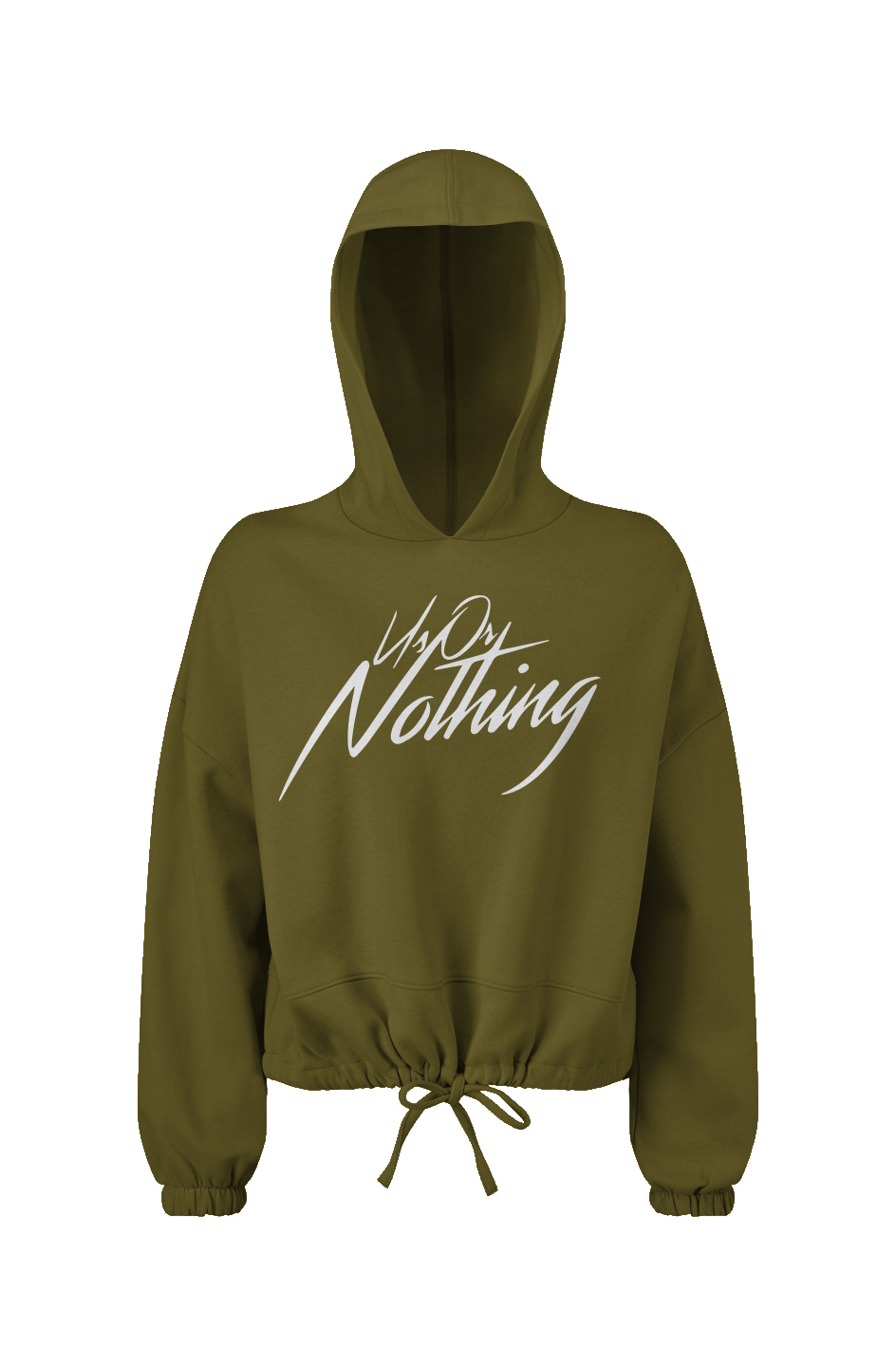 Ladies' Cropped Oversize Hooded Sweatshirt
