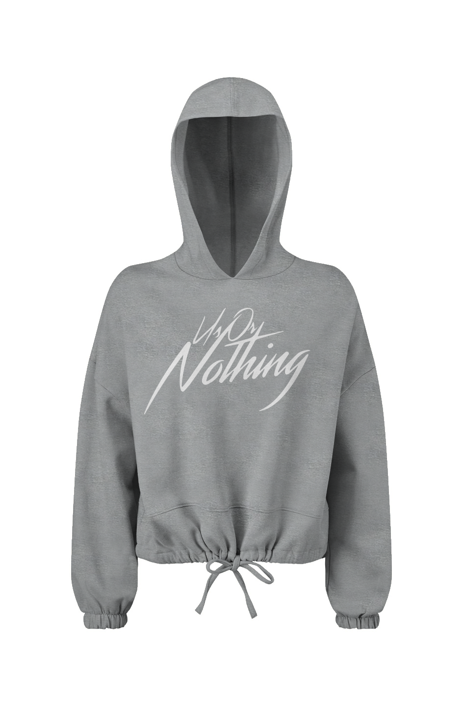 Ladies' Cropped Oversize Hooded Sweatshirt