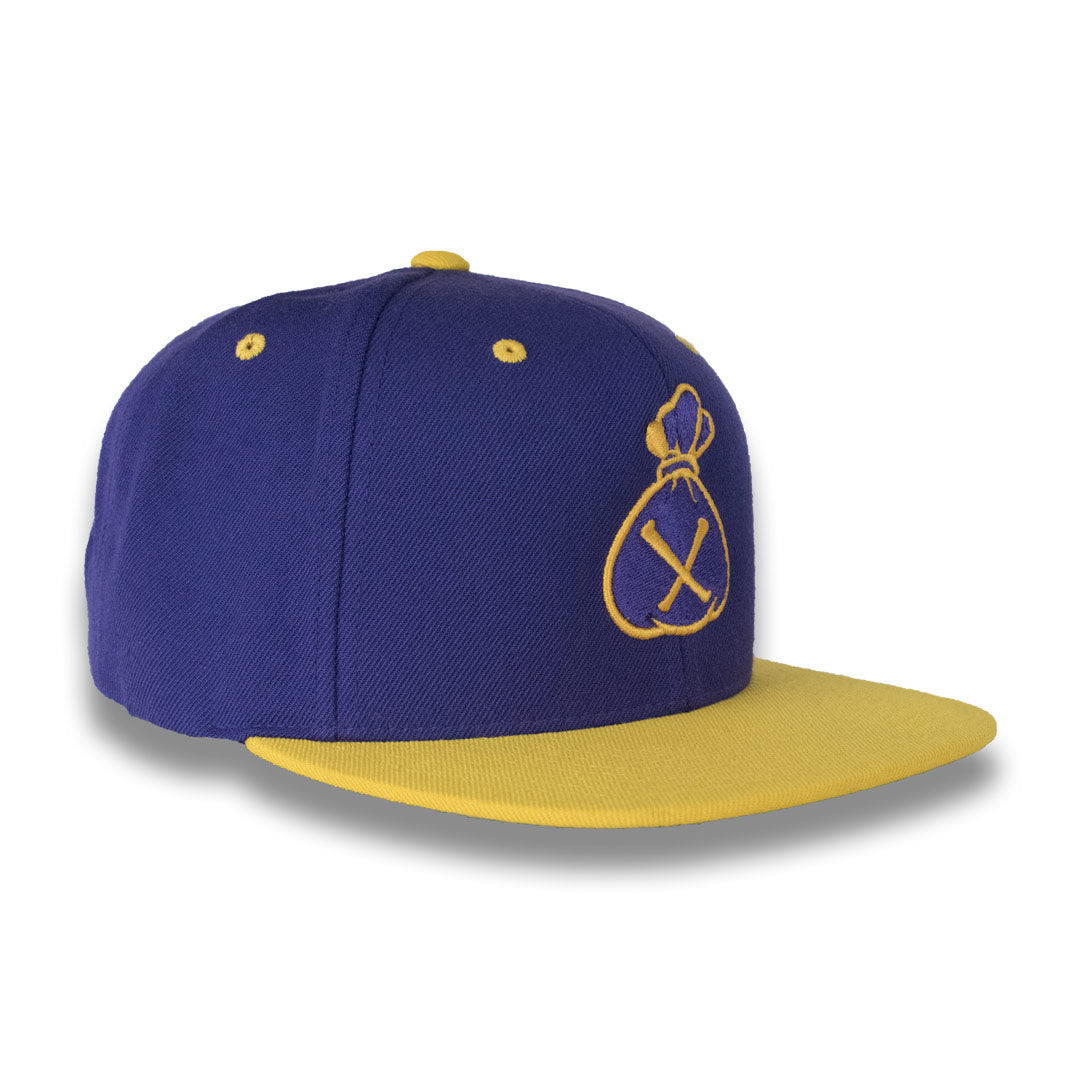 Money Bag (Purple & Gold Snapback Hat)
