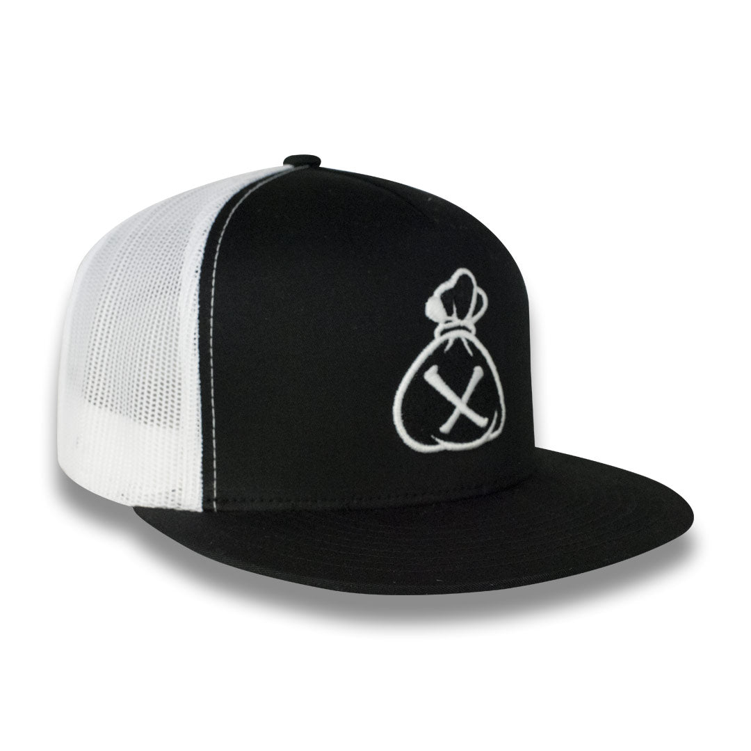 Money Bag (White & Black Mesh Snapback Hat)