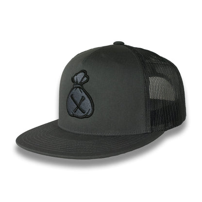 Money Bag (Dark Grey Mesh Snapback Hat)
