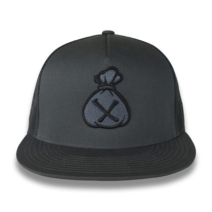 Money Bag (Dark Grey Mesh Snapback Hat)