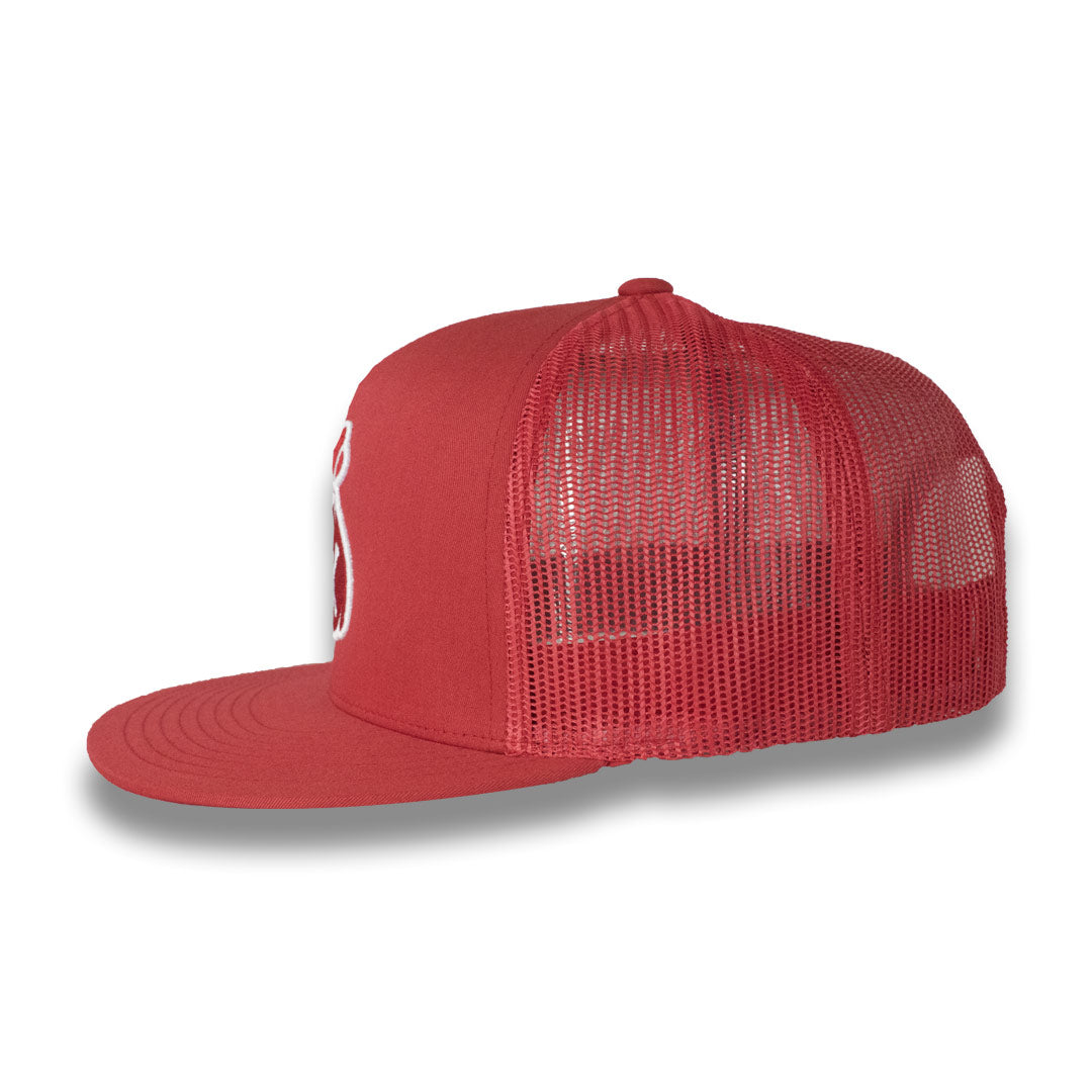 Money Bag (Red & White Mesh Snapback Hat)