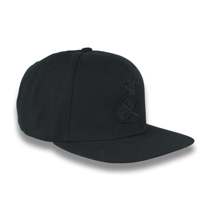 Money Bag (Black & Black Snapback Hat)