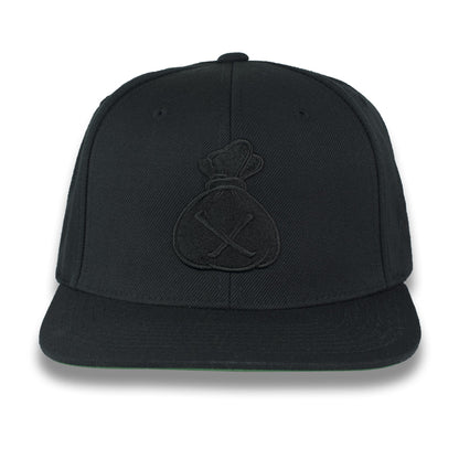 Money Bag (Black & Black Snapback Hat)