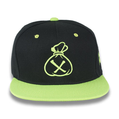 Money Bag (Black & Neon Green Snapback Hat)
