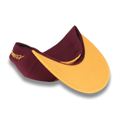 Money Bag (Burgundy & Gold Snapback Hat)