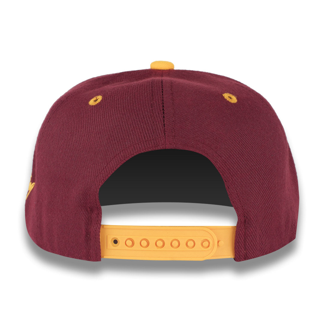 Money Bag (Burgundy & Gold Snapback Hat)