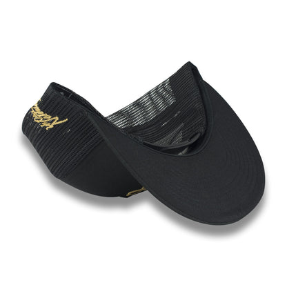 Money Bag (Black & Gold Mesh Snapback Hat)