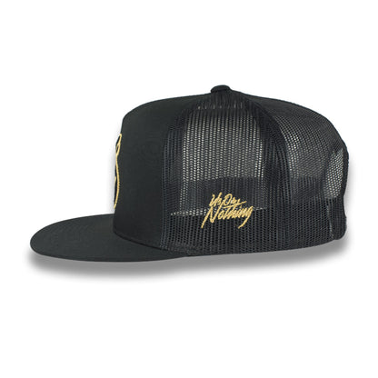 Money Bag (Black & Gold Mesh Snapback Hat)