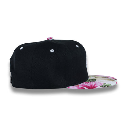 Money Bag (Black & White Pink Floral Snapback Hat)