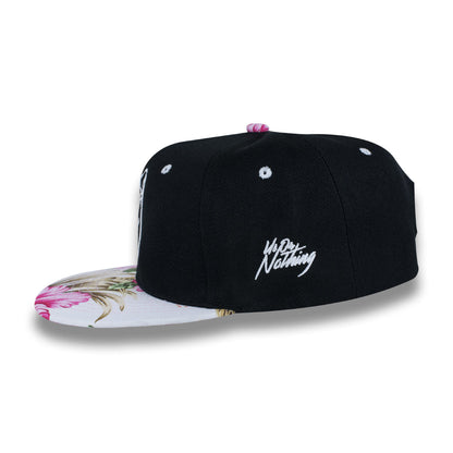 Money Bag (Black & White Pink Floral Snapback Hat)