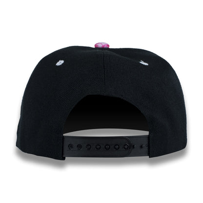 Money Bag (Black & White Pink Floral Snapback Hat)