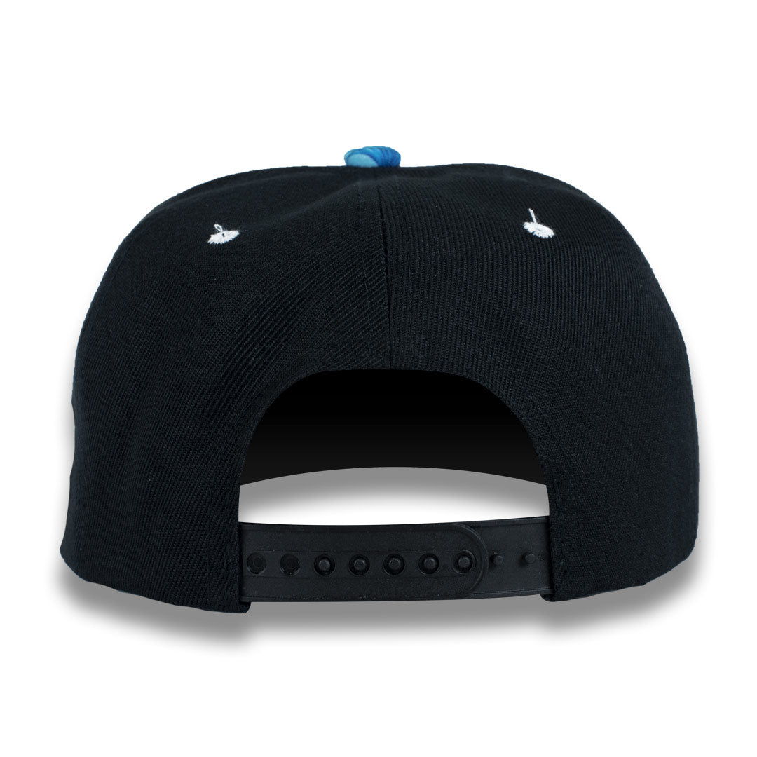 Money Bag (Black & White Blue Floral Snapback Hat)