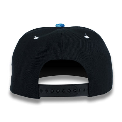 Money Bag (Black & White Blue Floral Snapback Hat)