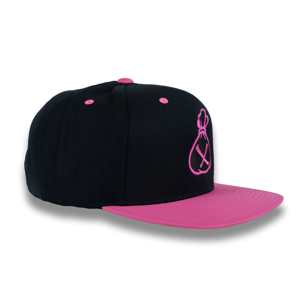 Money Bag (Black & Pink Snapback Hat)