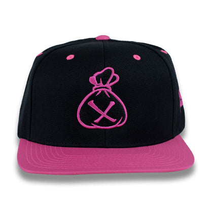 Money Bag (Black & Pink Snapback Hat)
