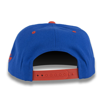 Money Bag (Blue & Orange Snapback Hat)