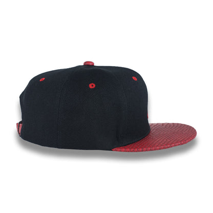 Money Bag (Black & Red Snake Brim Strapback Hat)