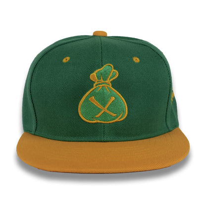 Money Bag (Green & Gold Snapback Hat)