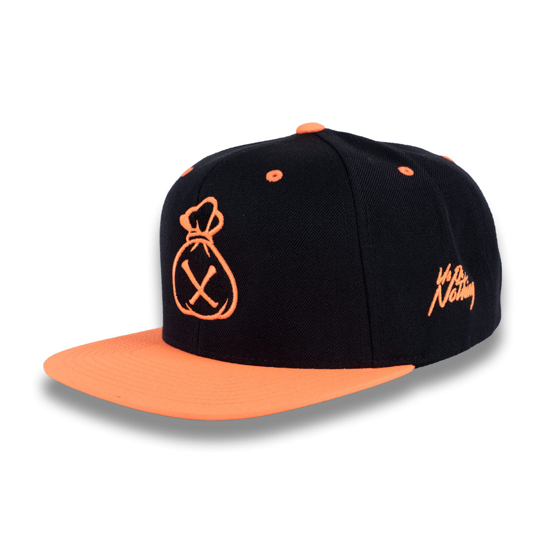 Money Bag (Black & Orange Snapback Hat)