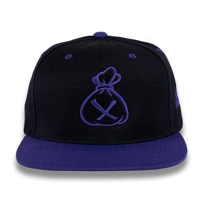 Money Bag (Black & Purple Snapback Hat)