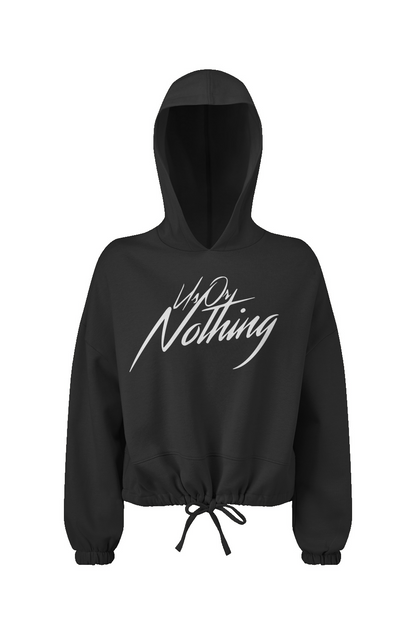 Ladies' Cropped Oversize Hooded Sweatshirt - Us Or Nothing