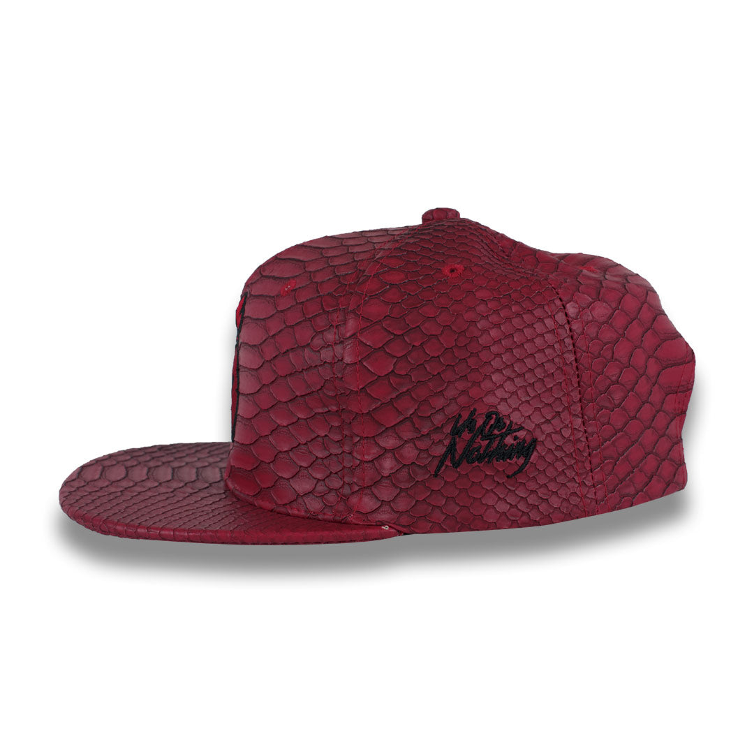 Money Bag (Red & Black Snake Strapback Hat)