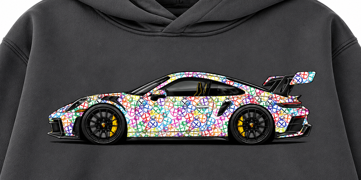 Us Or Nothing™ | Monogram x Porsche GT3 Hoodie – Slate Grey | Limited Edition