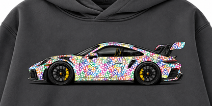 Us Or Nothing™ | Monogram x Porsche GT3 Hoodie – Slate Grey | Limited Edition