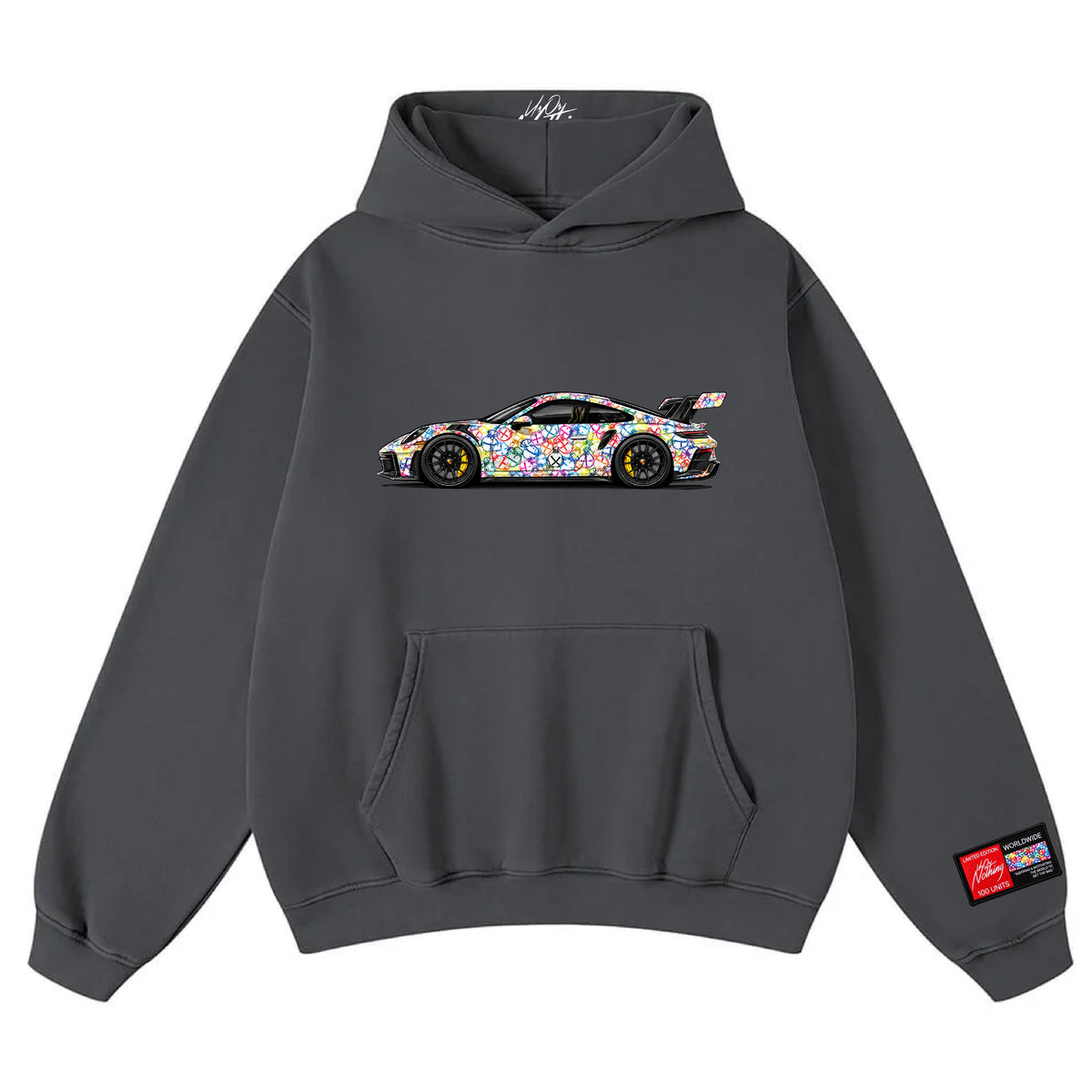 Us Or Nothing™ | Monogram x Porsche GT3 Hoodie – Slate Grey | Limited Edition