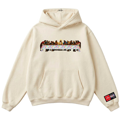 Us Or Nothing™ | Monogram x The Last Supper Hoodie – Bone | Limited Edition