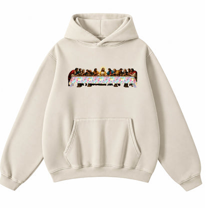 Us Or Nothing™ | Monogram x The Last Supper Hoodie – Bone | Limited Edition