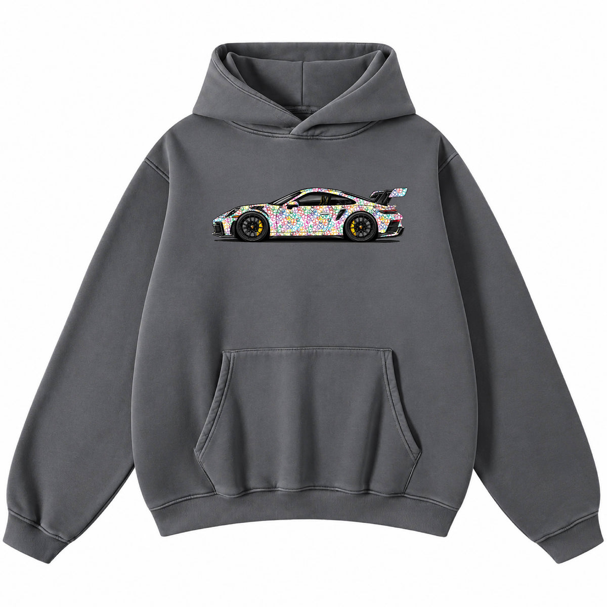Us Or Nothing™ | Monogram x Porsche GT3 Hoodie – Slate Grey | Limited Edition
