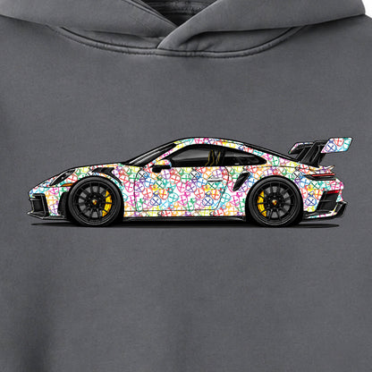 Us Or Nothing™ | Monogram x Porsche GT3 Hoodie – Slate Grey | Limited Edition