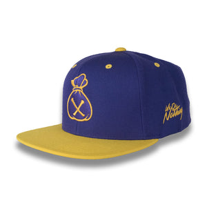 ​ Purple & Gold Money Bag (Snapback)