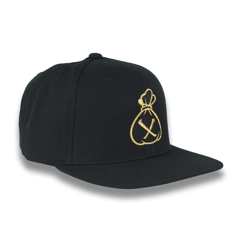 Black & Gold Money Bag (Snapback)