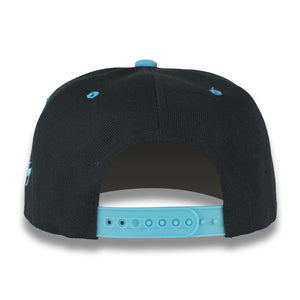 Black & Sky Blue Money Bag (Snapback)