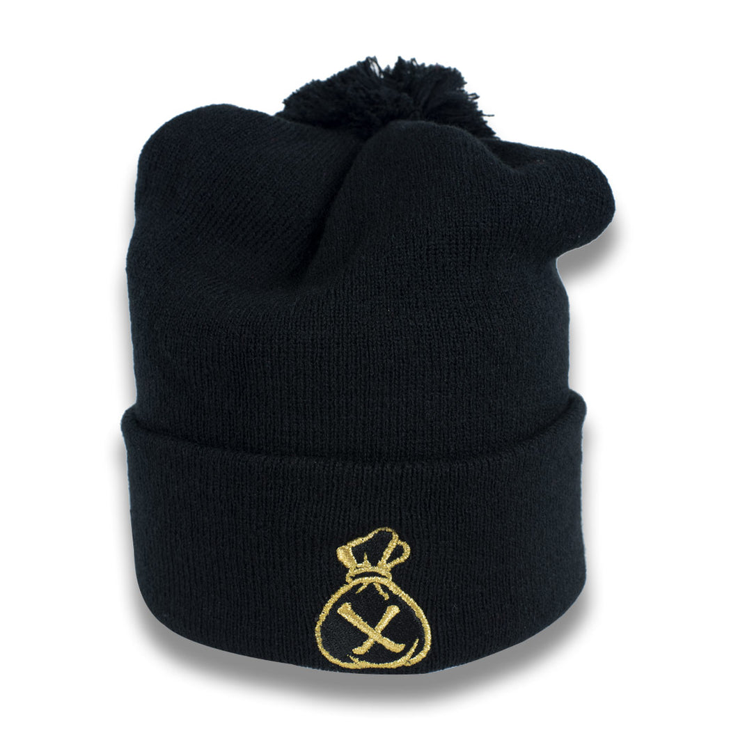 Black & Gold Money Bag (Beanie)