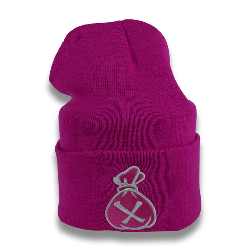 Pink & White Money Bag (Beanie)